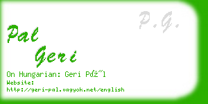 pal geri business card